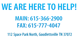 Or reach us at our main number: 615-366-2900. Fax us at 615-777-4047